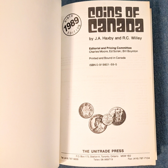 Coins of Canada Ninth Edition 1989 by J.A. Haxby and R.C. Willey - Picture 3 of 6